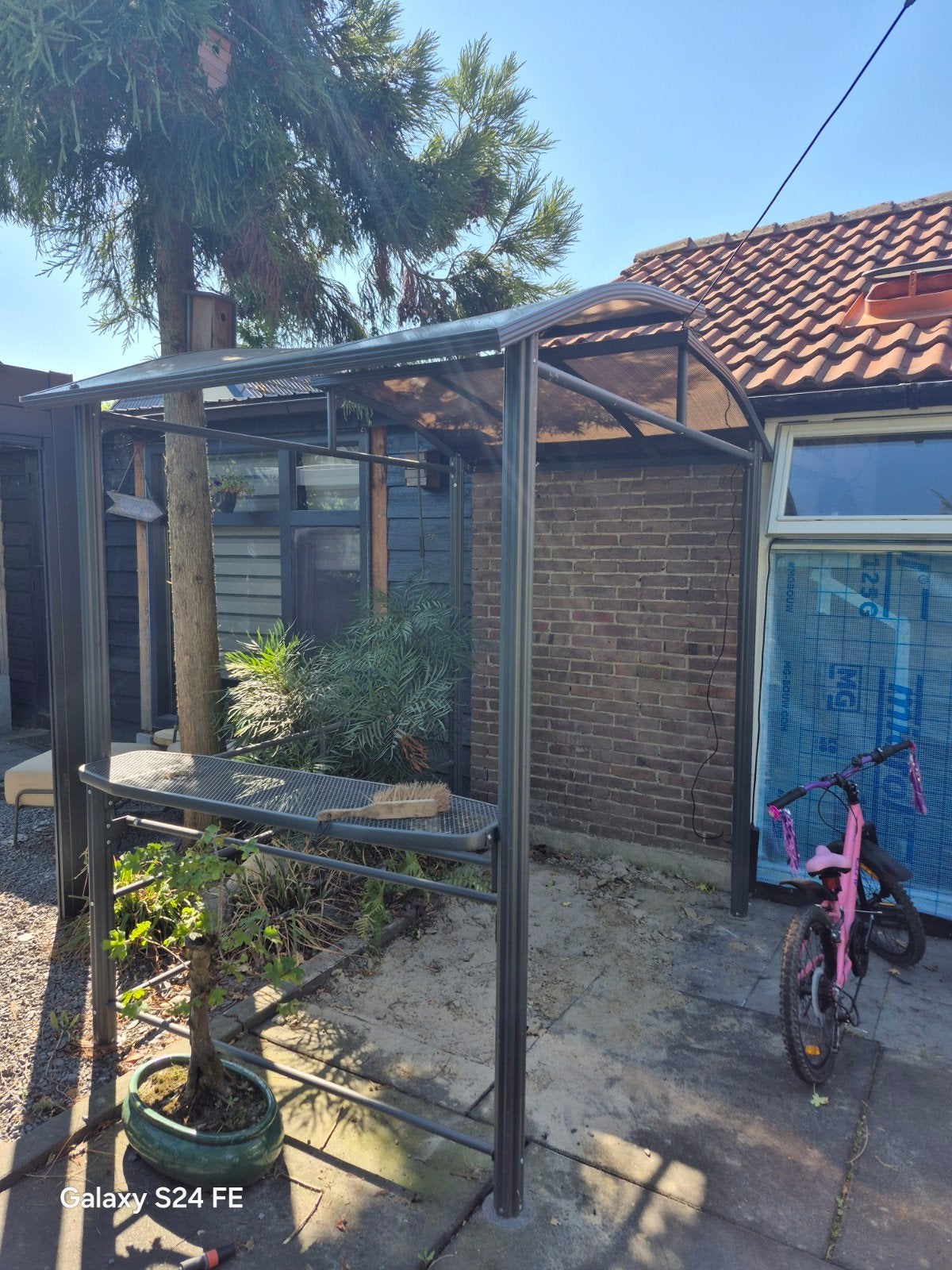BBQ overkapping 245x150x230 cm -, Tuin en Terras, Overkappingen, Ophalen