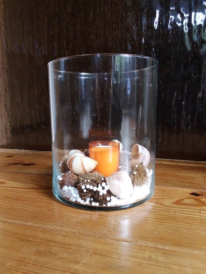 Windlicht, thema 'Herfst', Ophalen, Windlicht, Gebruikt, Glas