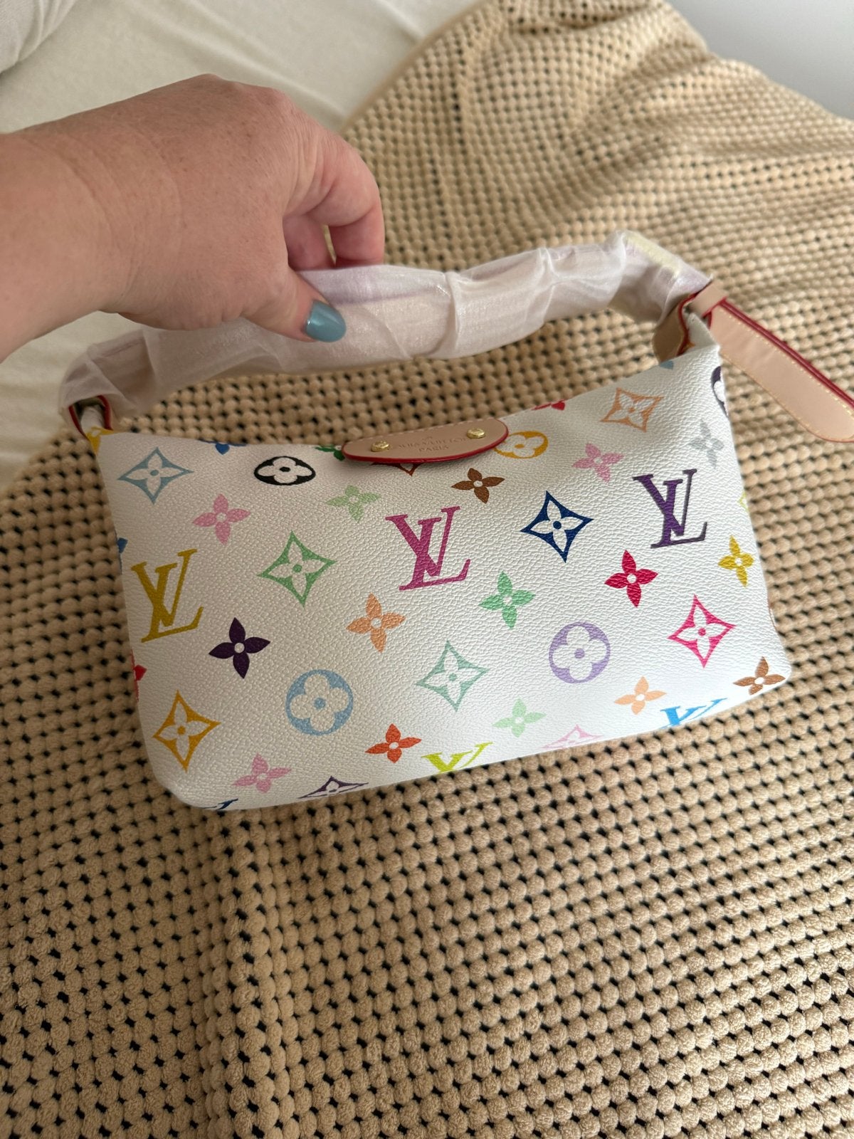 Designer Multicolor Pochette handtas, Ophalen of Verzenden, Nieuw, Wit, Avondtasje