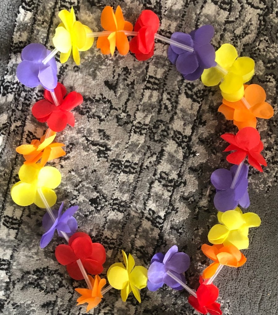 Kleurrijke bloemenketting, Hobby en Vrije tijd, Ophalen of Verzenden, Gebruikt, Versiering, Overige