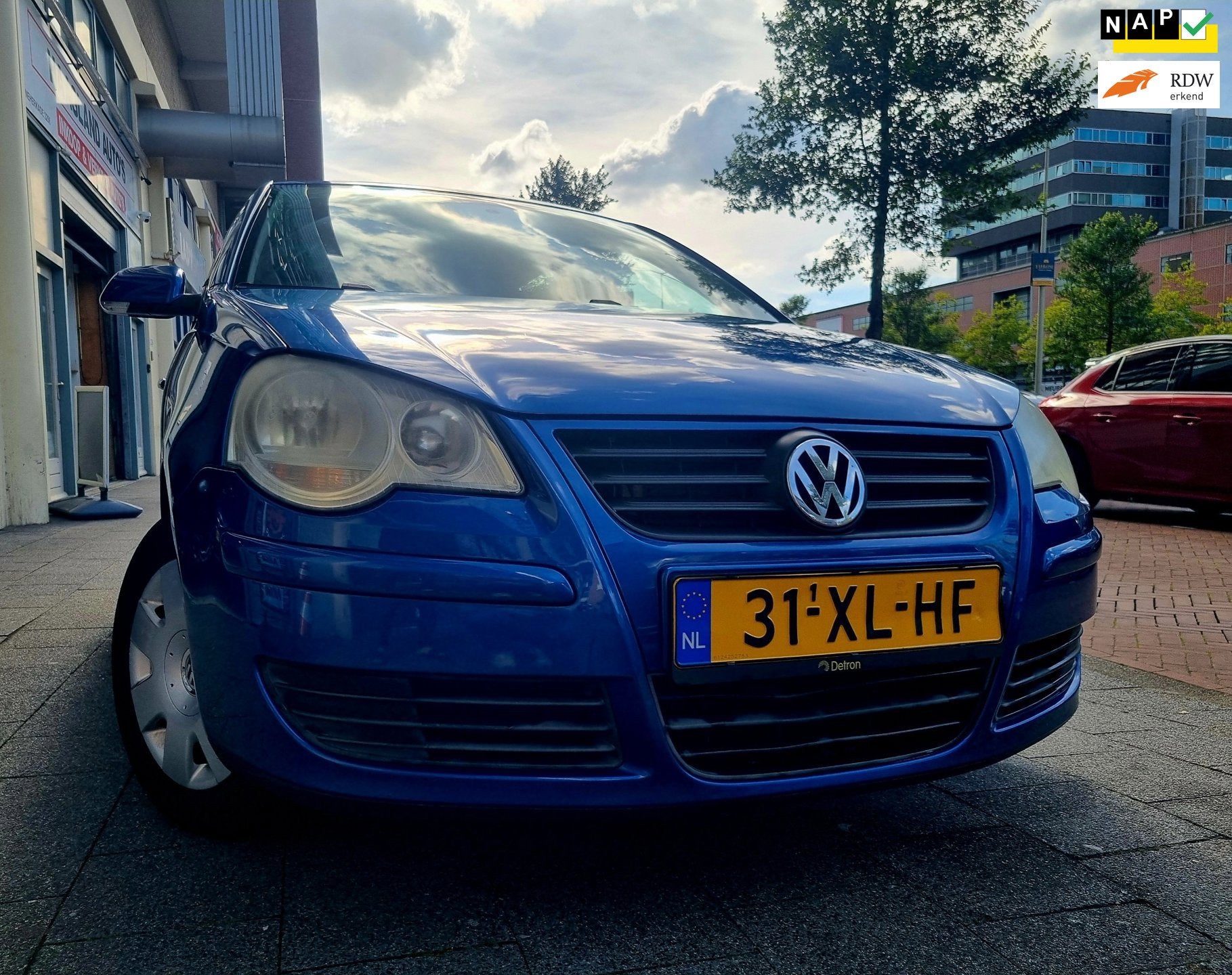 Volkswagen Polo 1.4-16V Optive, Auto's, Voorwielaandrijving, 4 cilinders, Blauw, Bedrijf