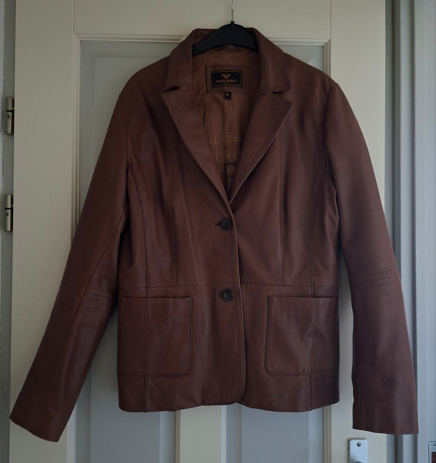 Pall Mall bruin leren colbert maat XL, Bruin, Maat 46/48 (XL) of groter, Pall Mall, Ophalen of Verzenden
