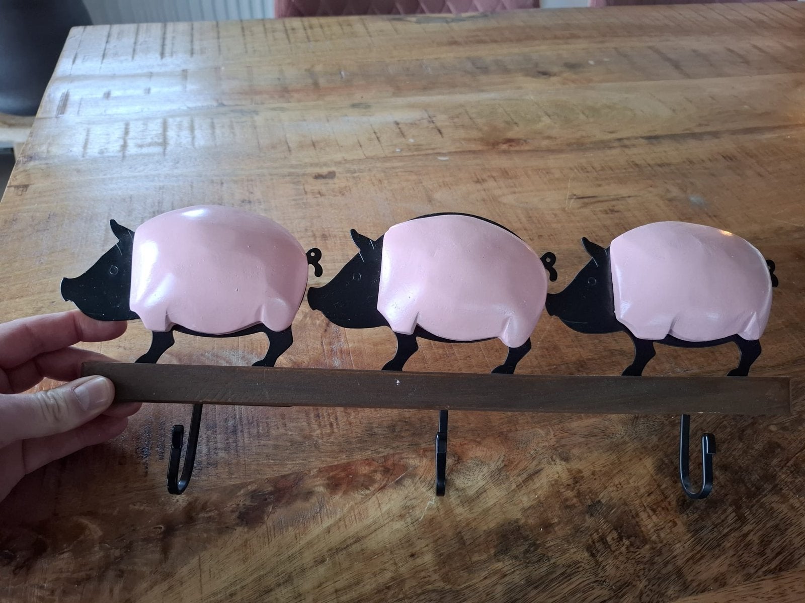 Leuke kapstok met varkentjes - wandhaken, Ophalen, Gebruikt, Wandhaken, Minder dan 100 cm