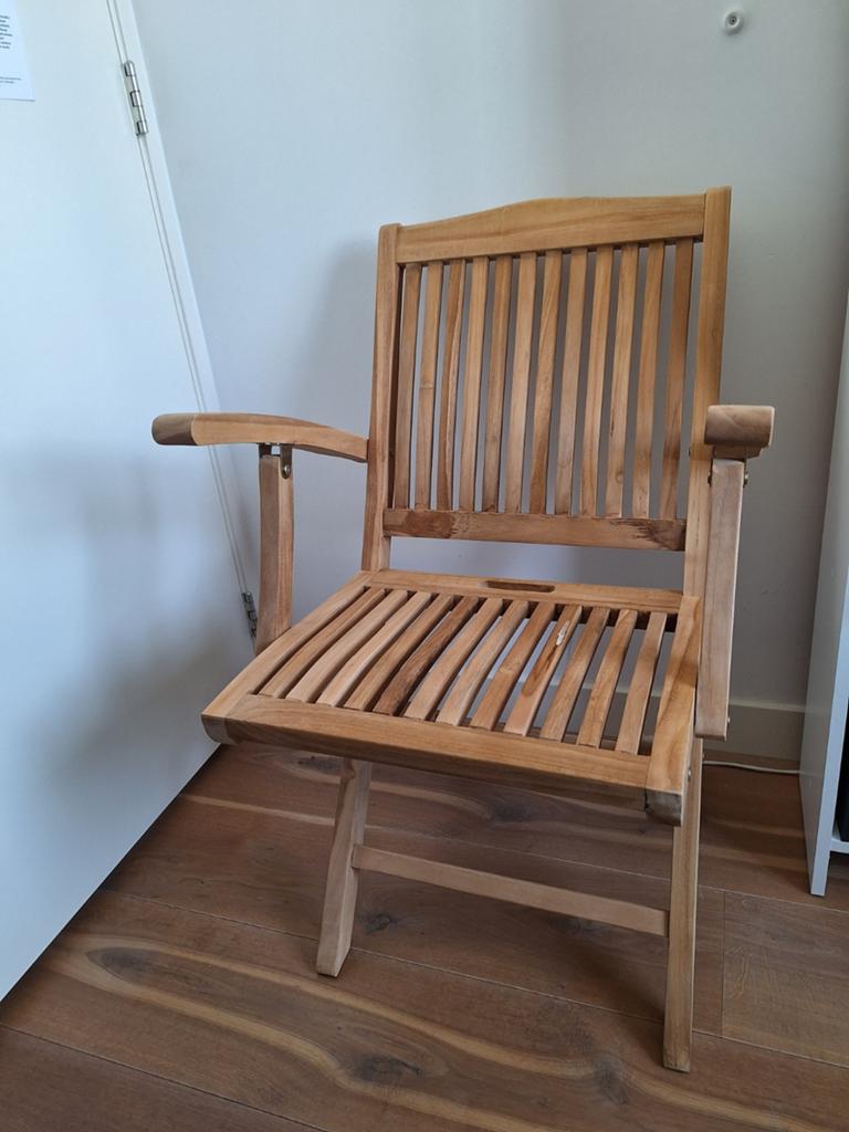 Houten tuinstoel, inklapbaar | Foldable wooden chair, Ophalen, Nieuw, Hout, Inklapbaar