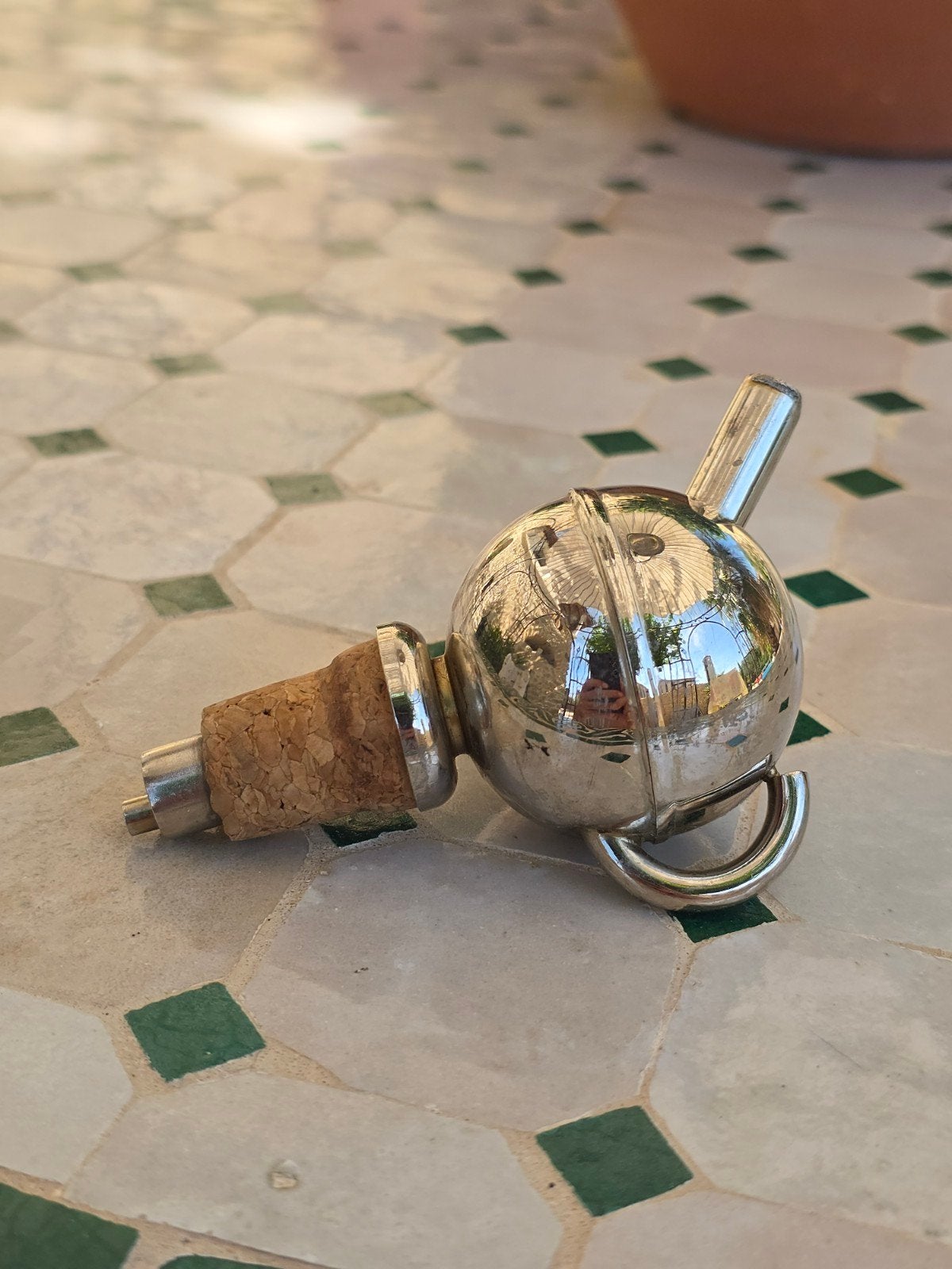 Antieke Franse chrome doseerder schenktuit 4 CL €15, Ophalen of Verzenden