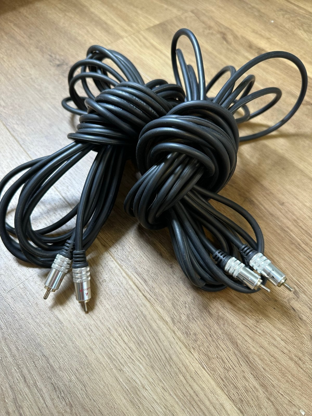 Zwarte Interlink-kabels Tulp (RCA) - 2 stuks, Ophalen, Gebruikt, 2 tot 5 meter, Interlink-kabel
