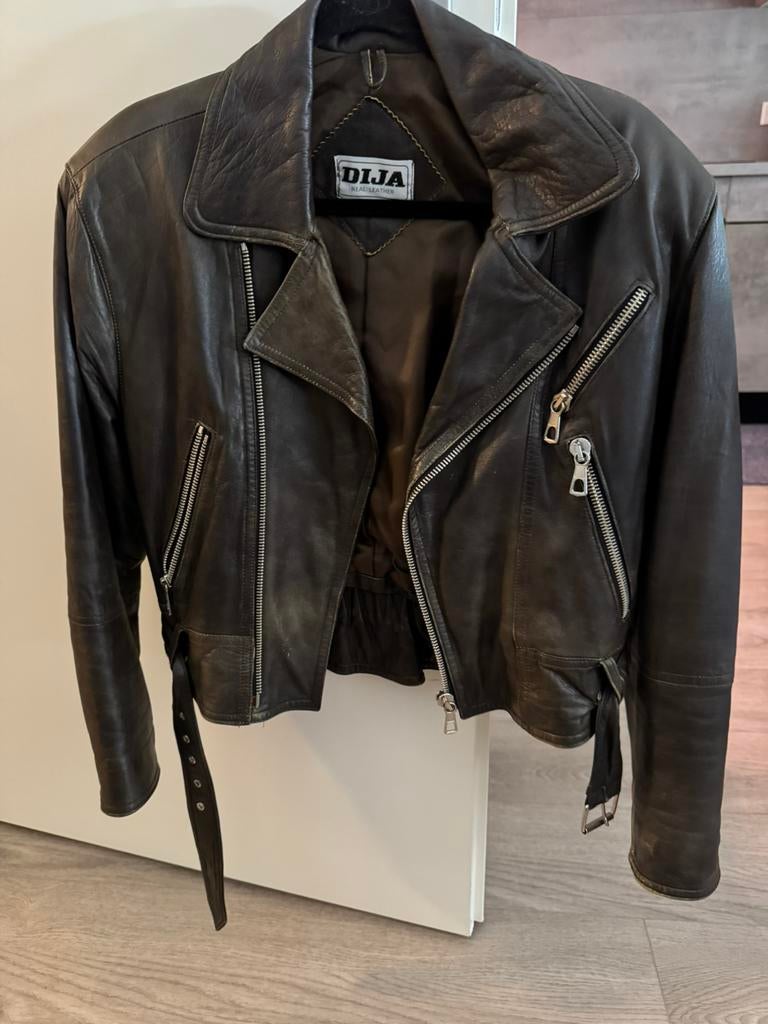 Bikerjas leten, Kleding | Dames, Ophalen of Verzenden, Zo goed als nieuw, Zwart
