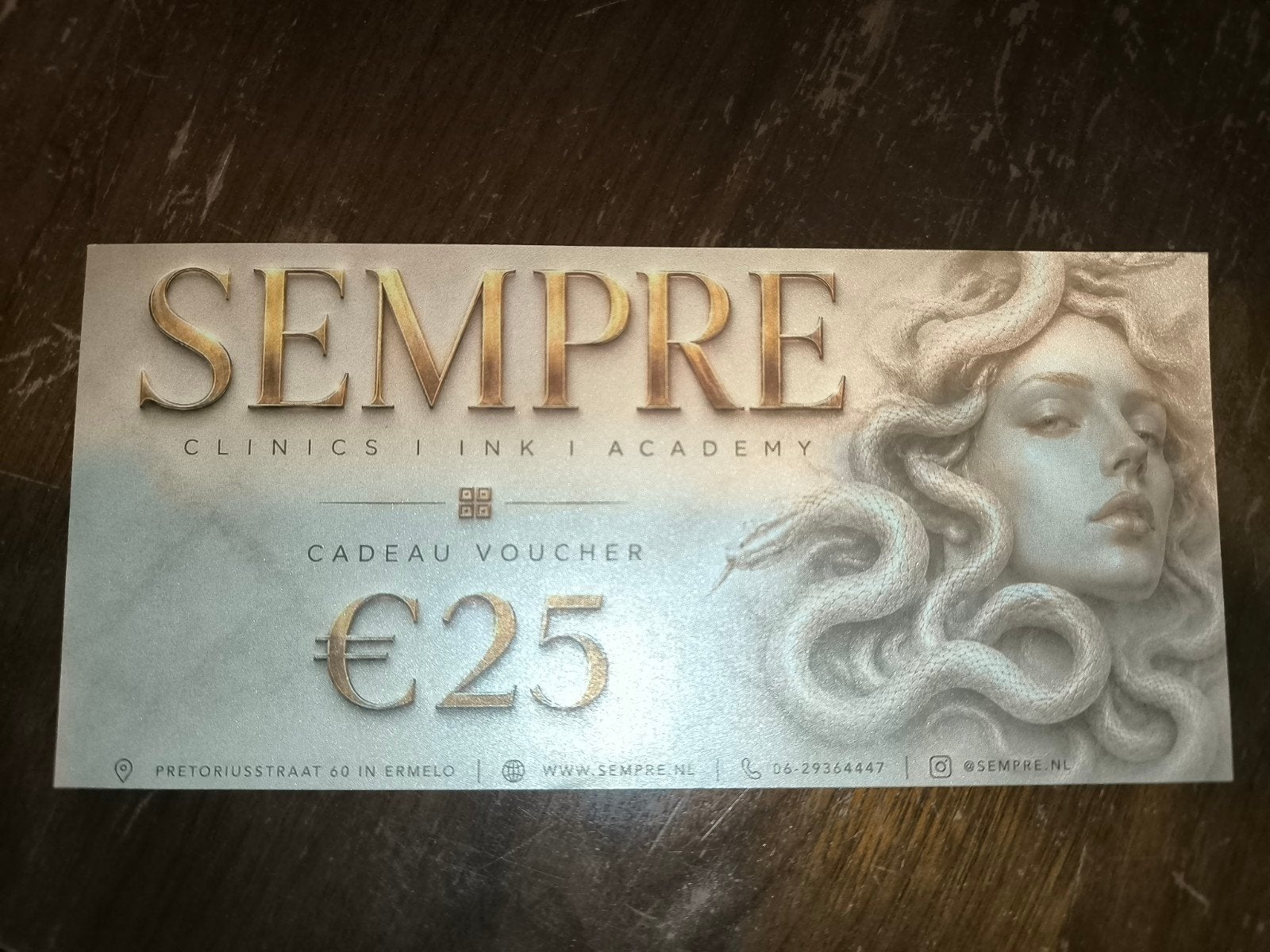 Sempre €25 cadeaubon, Tickets en Kaartjes, Eén persoon, Cadeaubon