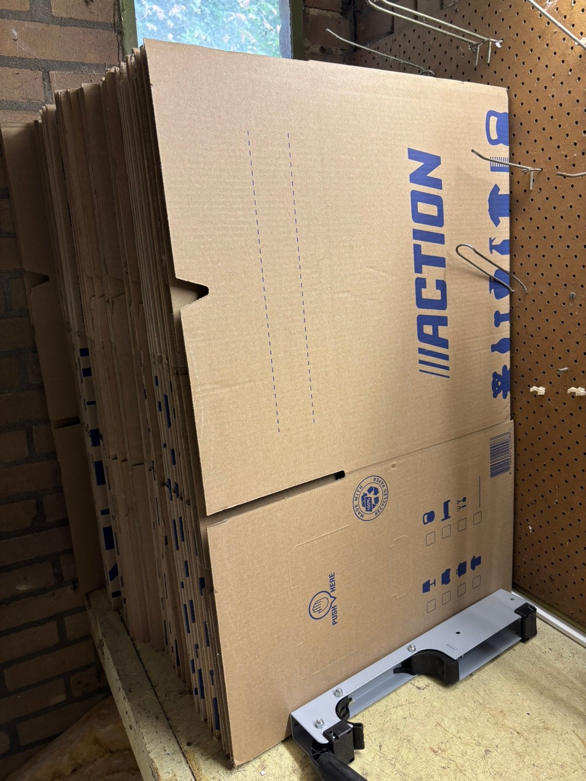 30 verhuisdoze van de Action, 1x gebruikt., Doe-het-zelf en Verbouw, Kratten en Dozen, Ophalen, Doos, Opvouwbaar, Minder dan 50 cm