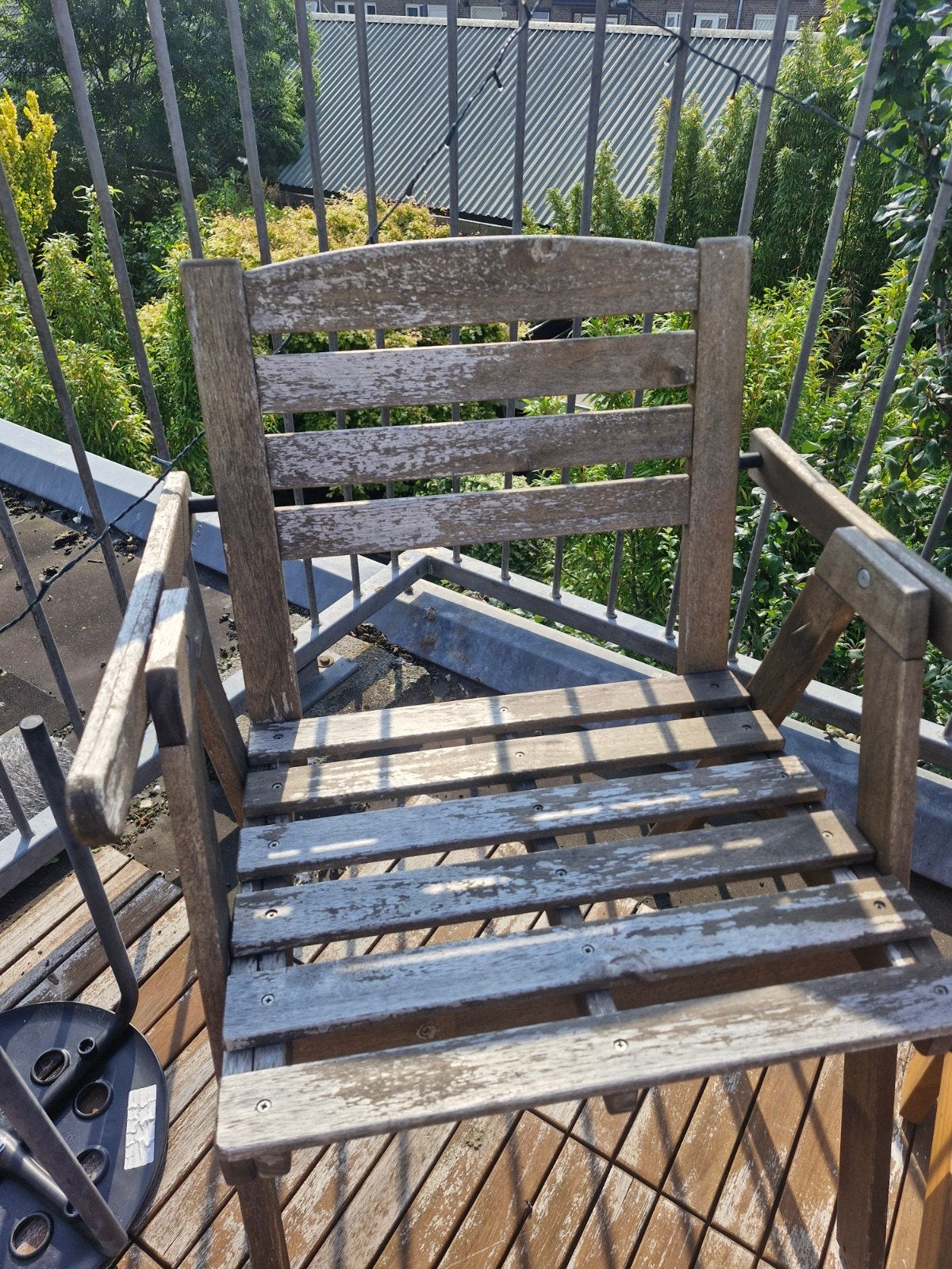 Houten tuinstoel - opknapper, Ophalen, Gebruikt, Hout, Inklapbaar