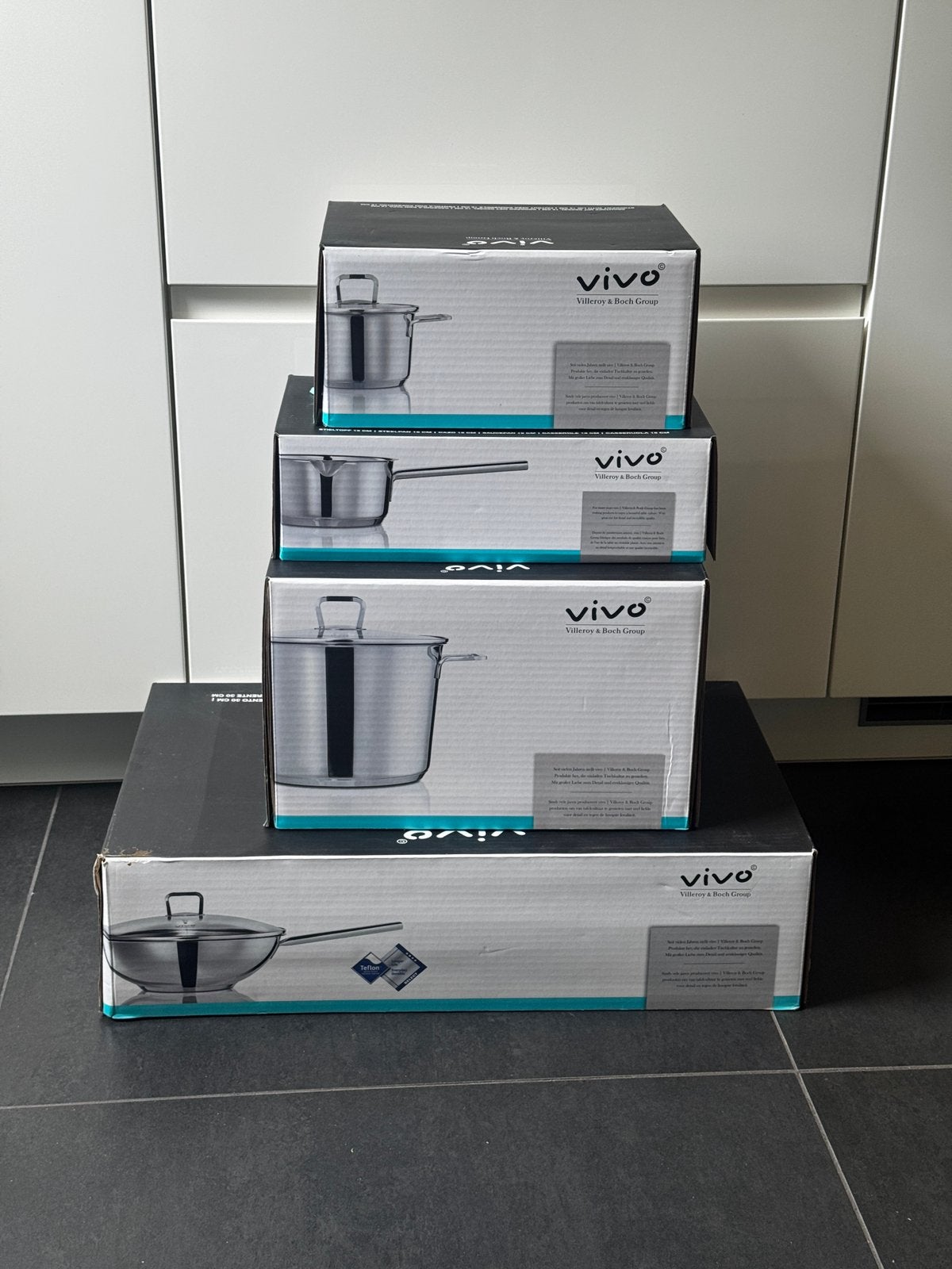Vivo villeroy & boch pannen NIEUW, Ophalen of Verzenden, Nieuw, Rvs, Pannenset
