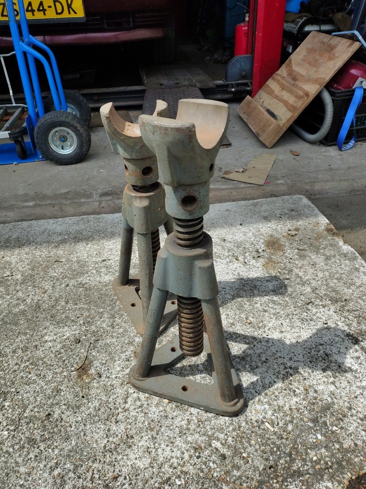 Set van 2 robuuste assteunen, Auto diversen, Krikken, Ophalen, Garagekrik