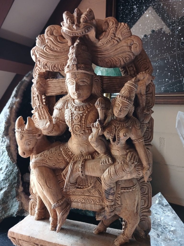Shiva en Parvati - erfstuk, Ophalen of Verzenden