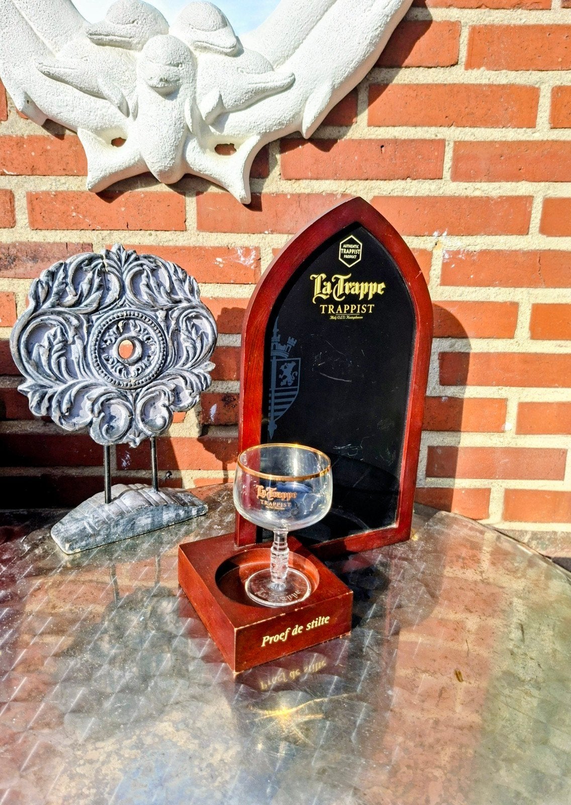 La Trappe Reclame, krijt- glas- bord, Verzamelen, Biermerken, Ophalen of Verzenden, Reclamebord, Plaat of Schild, La Trappe