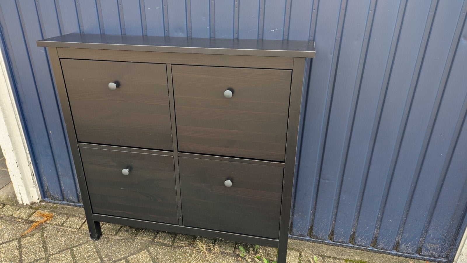 IKEA HEMNES Schoenenkast 4 vakken zwartbruin, Huis en Inrichting, Ophalen, Zo goed als nieuw