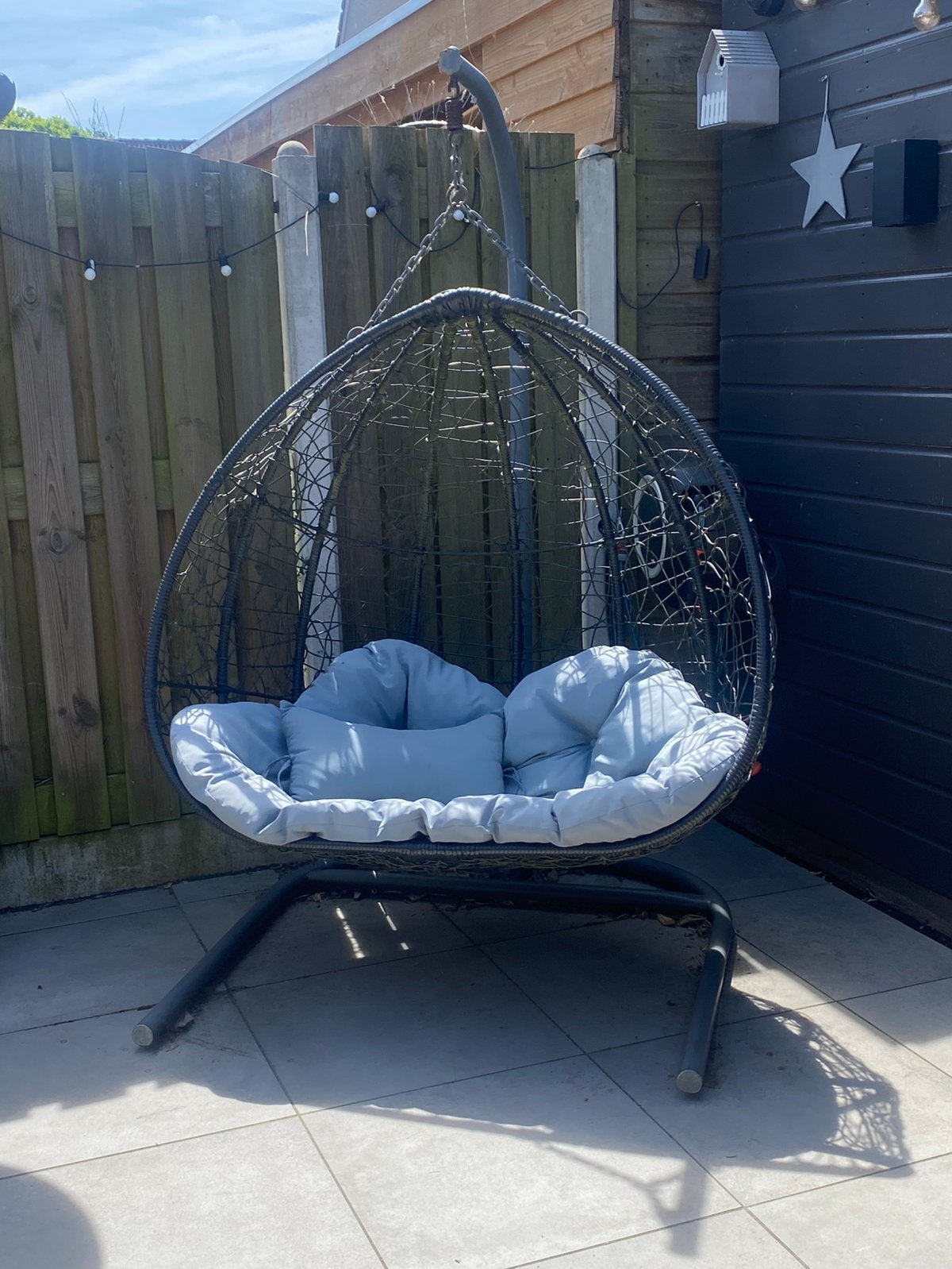 Schommelstoel 2 personen, Tuin en Terras, Hangmatten, Ophalen, Zo goed als nieuw, Buiten