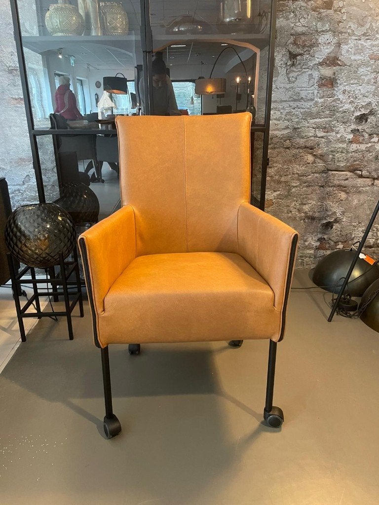 Leren eetkamerstoelen Freek XL set van 6 | Woonloods Dongen, Huis en Inrichting, Stoelen, Ophalen, Nieuw, Leer, Vier