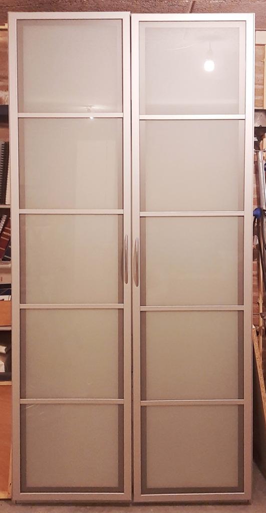 Kledingkast frostedlook deuren 220x100x60cm, Ophalen, Gebruikt, 100 tot 150 cm, 200 cm of meer