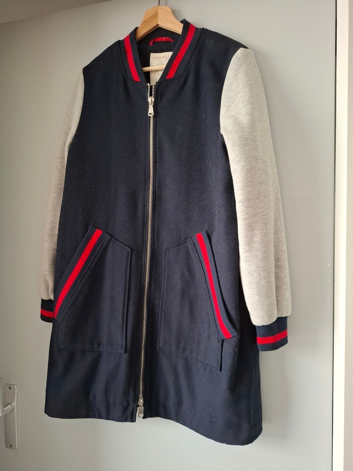 esprit herfstjas 38 blauw wol, Maat 38/40 (M), Zo goed als nieuw, Esprit, Verzenden