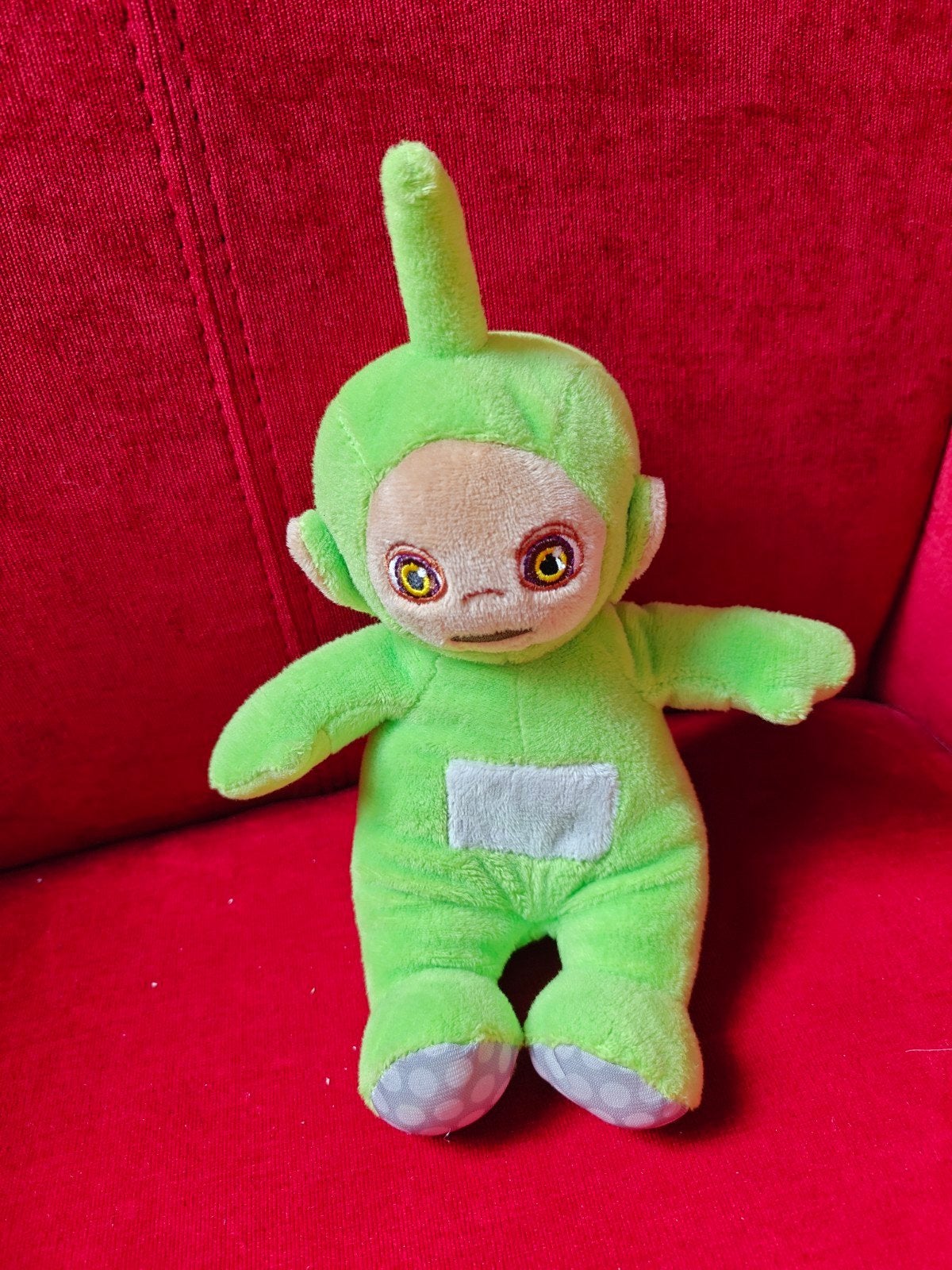 Groene Teletubbie Dipsy Knuffel 23 cm - Zacht & Fris, Ophalen of Verzenden, Zo goed als nieuw, Overige typen