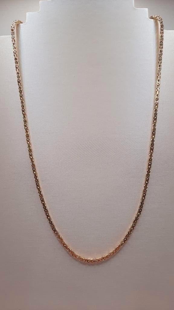 gouden Koningsketting 14kt Massief, Sieraden, Tassen en Uiterlijk, Kettingen, Www.bredajuwelier.nl, Nieuw, Ophalen of Verzenden