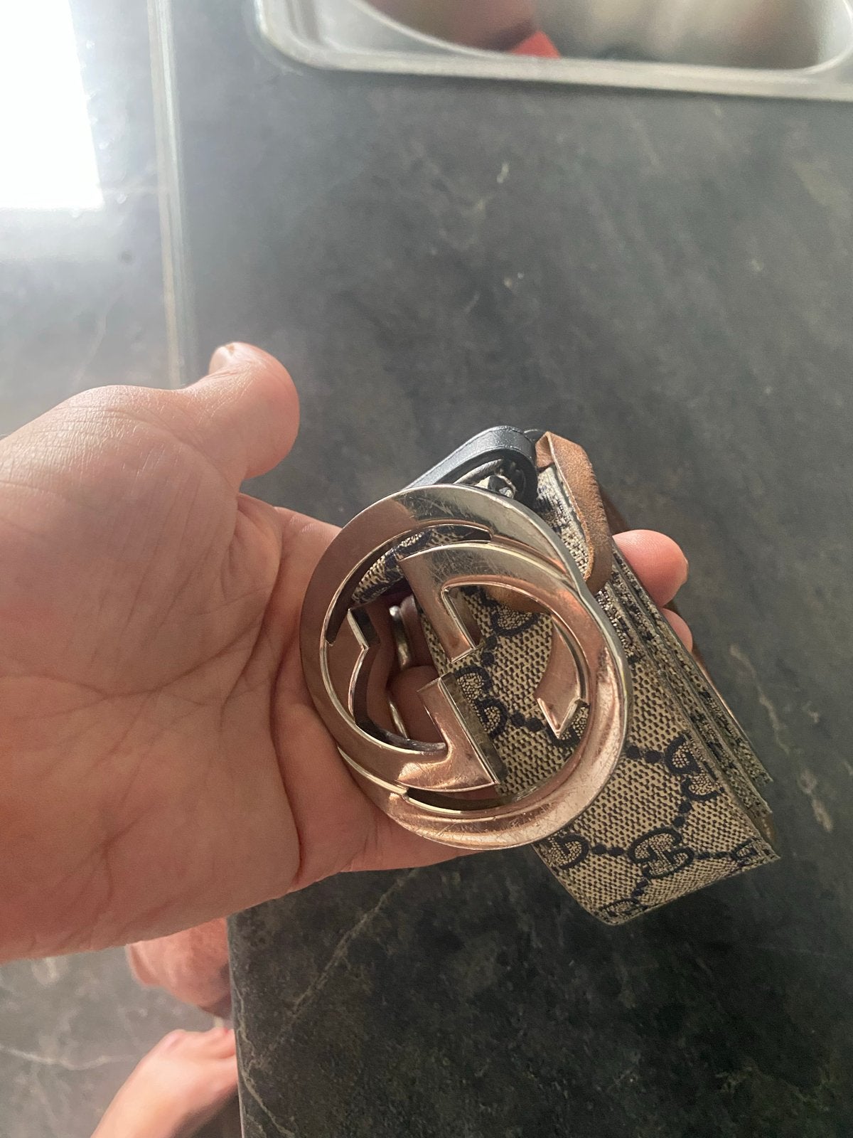 Gucci GG Marmont Reversible Riem - Stijl 838593 FAE0Y 9870, Ophalen, 95 tot 105 cm, Overige kleuren, Echt leder