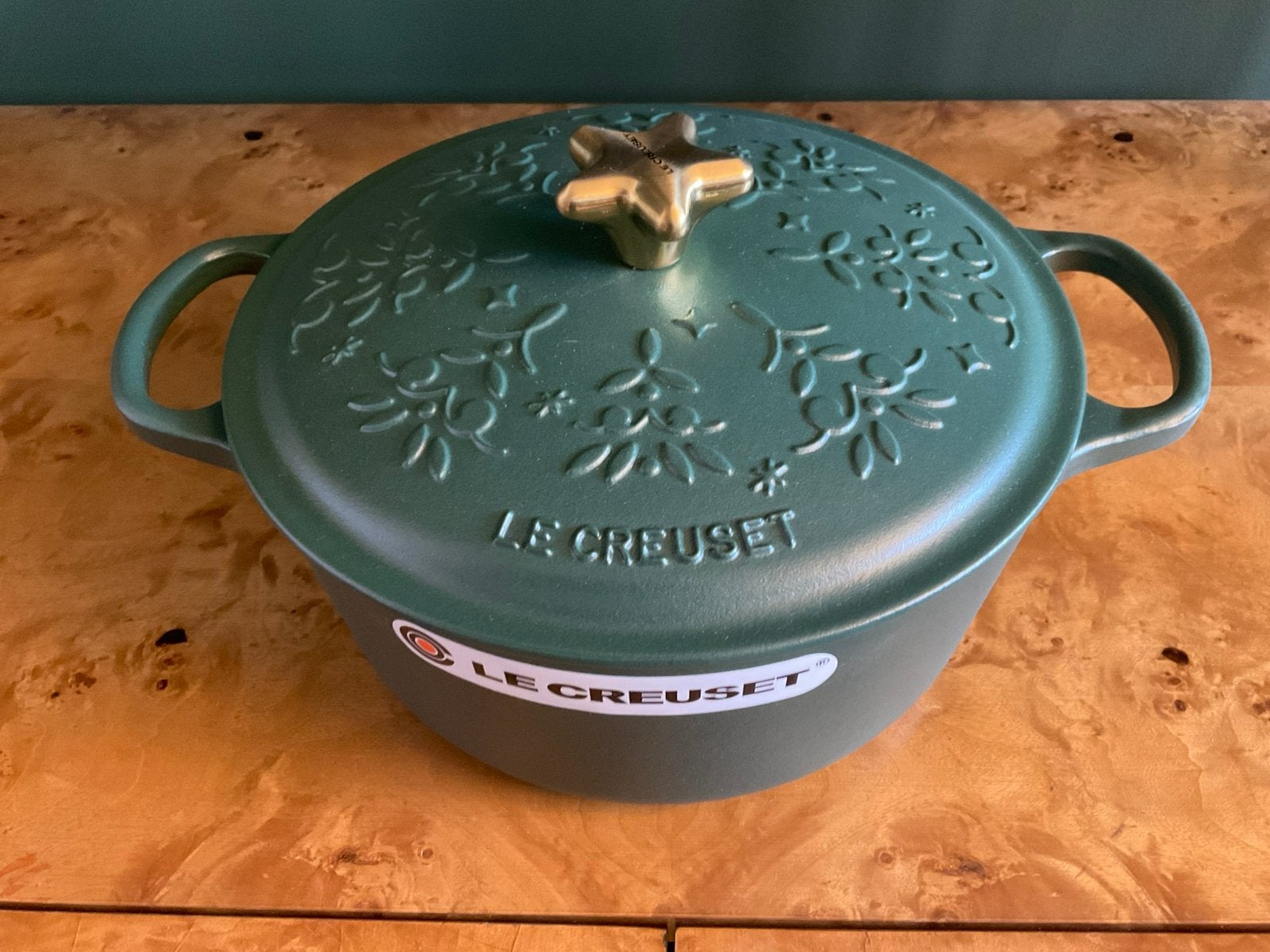 Le Creuset 24 cm pan met kerstboom motief, fôret, nieuw, Geschikt voor inductie, Nieuw, Le Creuset, Ophalen of Verzenden