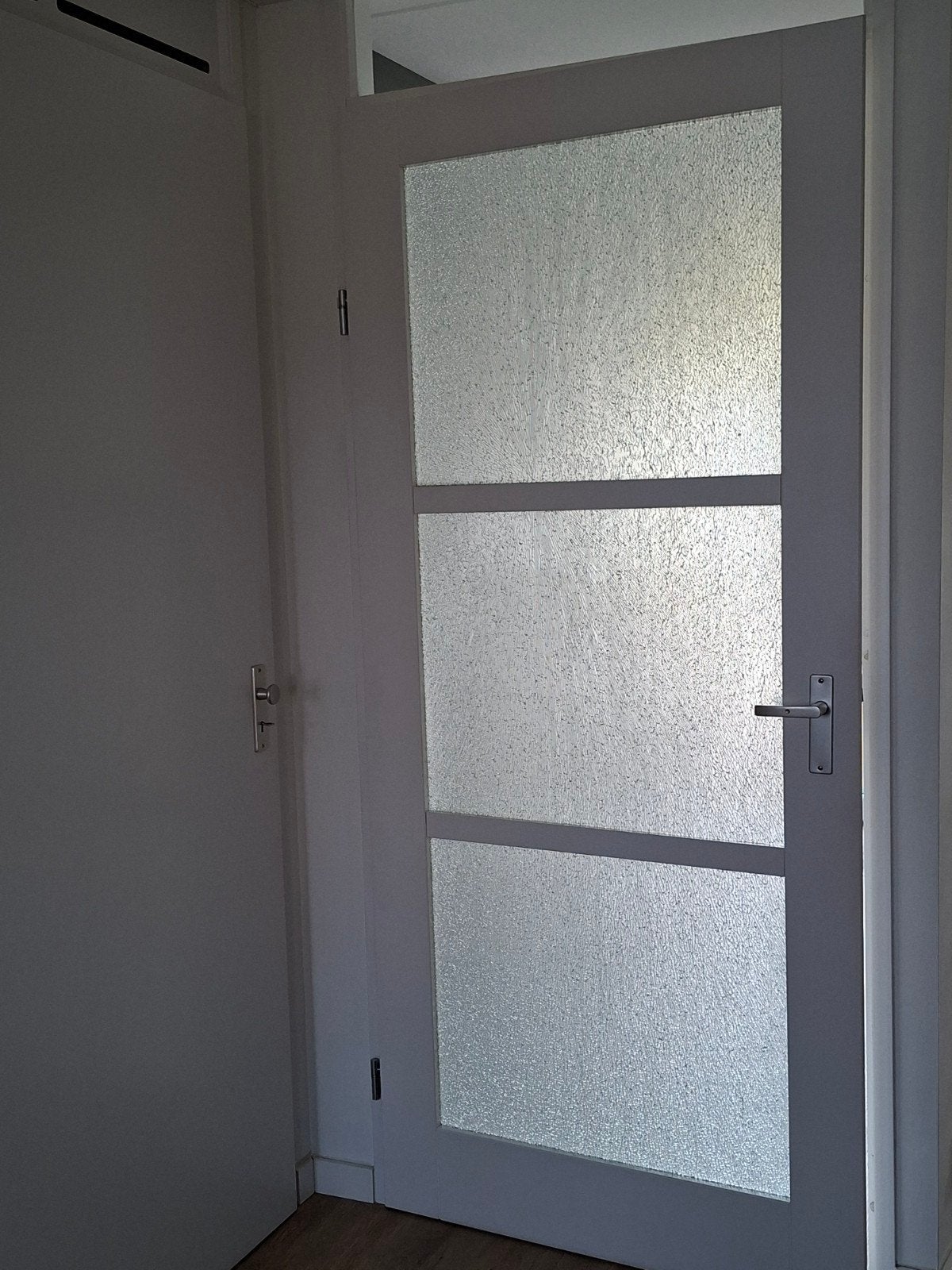 Binnendeur met defecte glaspanelen, Doe-het-zelf en Verbouw, Ophalen, Gebruikt, 80 tot 100 cm, Binnendeur