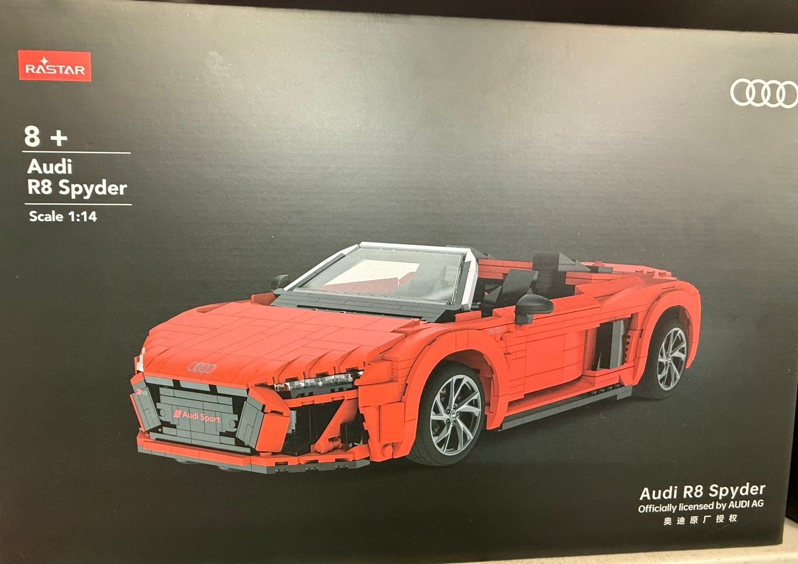 RASTAR Audi R8 Spyder Bouwpakket - 1440 onderdelen, Ophalen, Nieuw, Overige merken