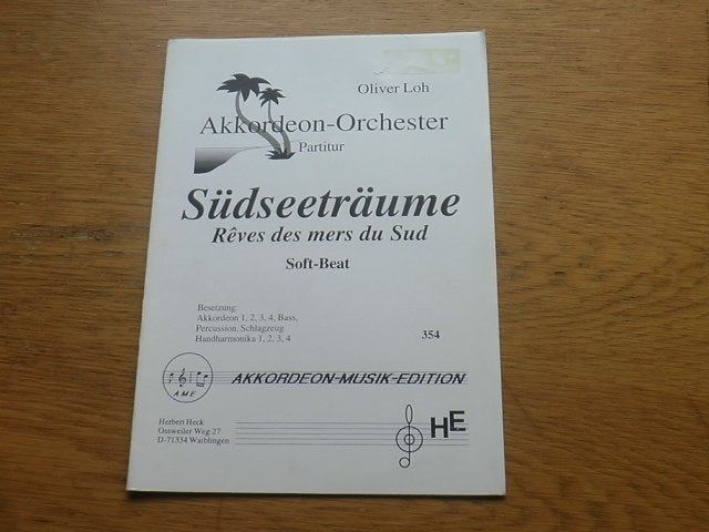 Südseeträume - voor accordeon orkest, Gebruikt, Ophalen of Verzenden, Artiest of Componist, Populair