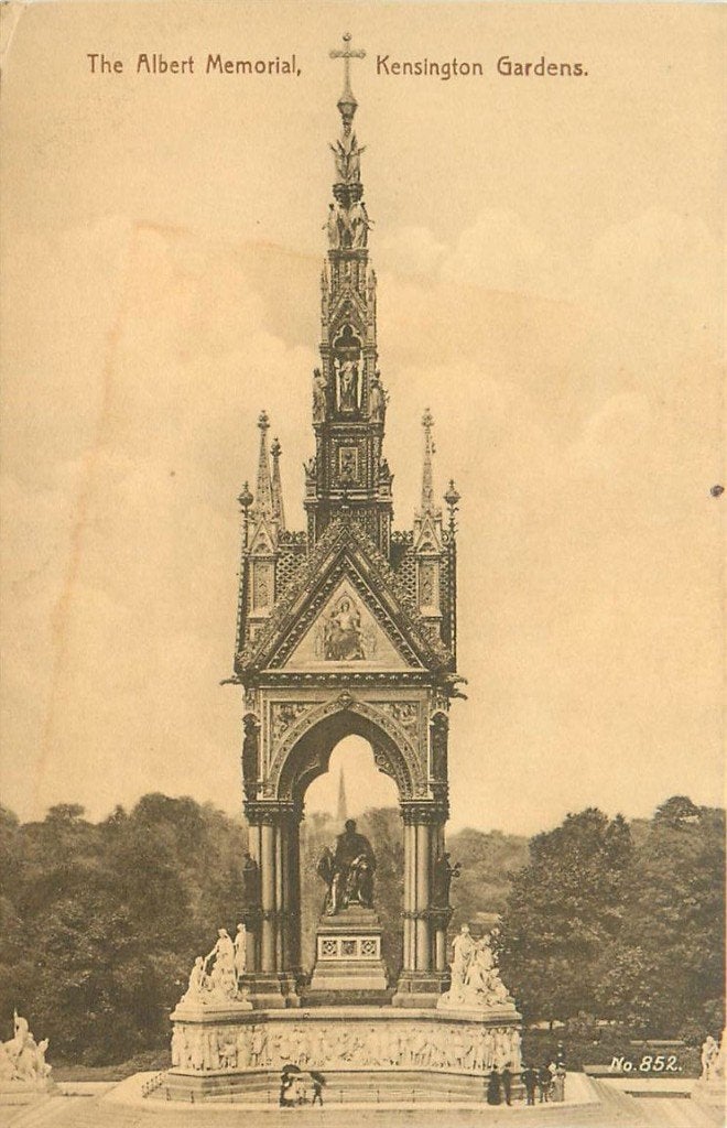 701-498-023 London Albert Memorial, Ophalen of Verzenden, Voor 1920, Engeland
