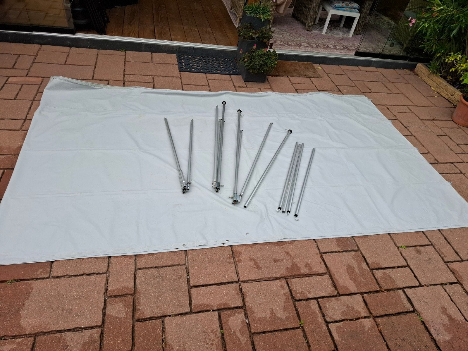 Schuifluifel met frame., Caravans en Kamperen, Caravan accessoires, Zo goed als nieuw, Ophalen