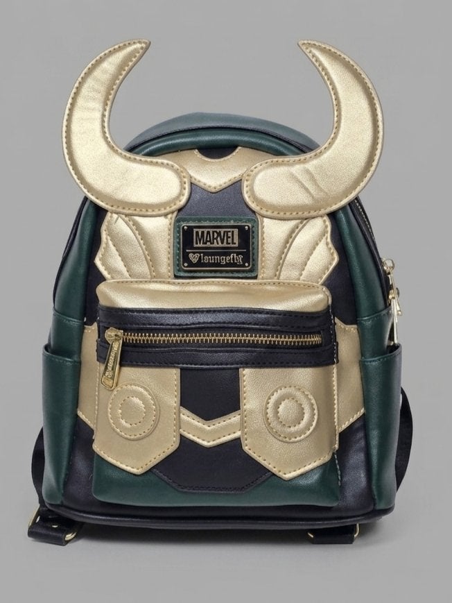 Loungefly Marvel loki mini rugzak | cosplay backpack groen, Ophalen of Verzenden, Overige figuren, Zo goed als nieuw, Tas, Koffer of Zak