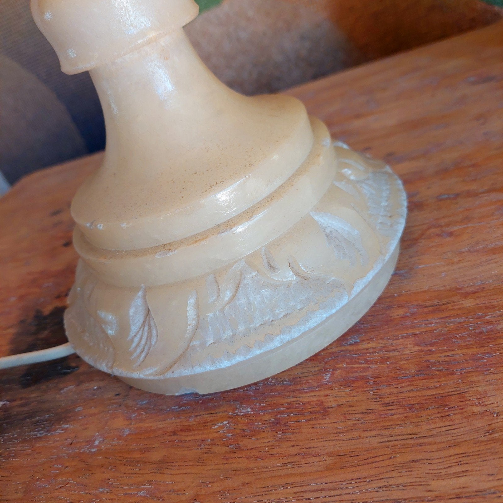 Lucky Vintage seventies albast albasten tafellamp, Ophalen