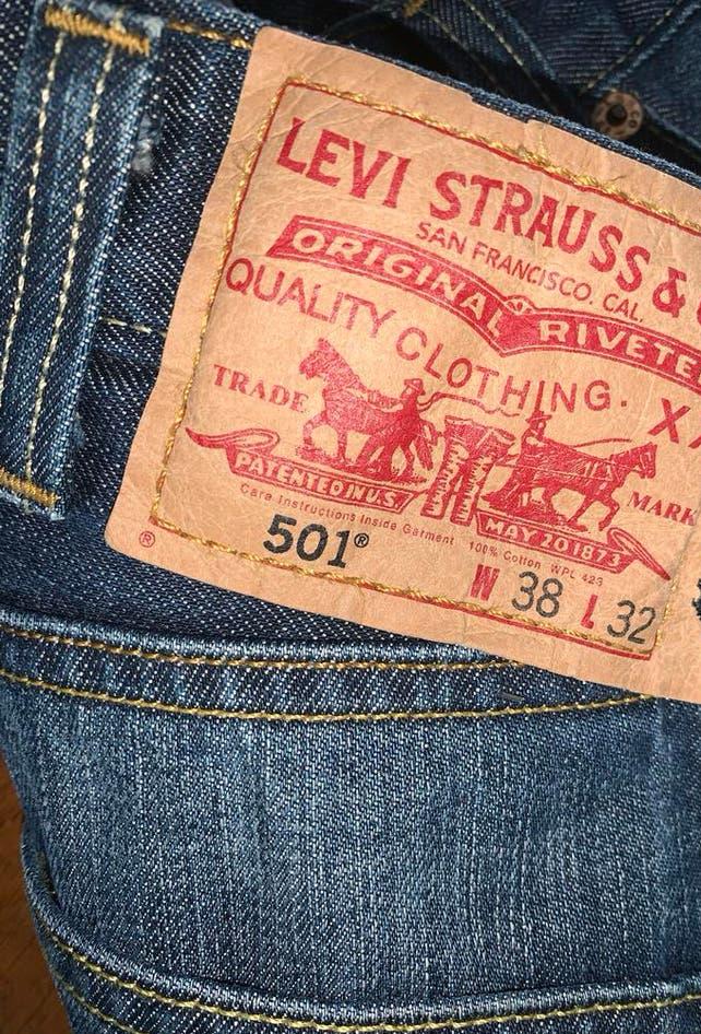 Levi's 501 maat 38/32 - Zo goed als nieuw, Ophalen of Verzenden, Zo goed als nieuw, Blauw, W36 - W38 (confectie 52/54)