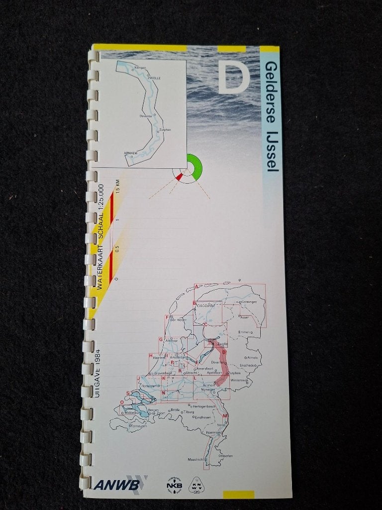 Waterkaart Gelderse Ijssel, Watersport en Boten, Navigatiemiddelen en Scheepselektronica, Ophalen of Verzenden, Zo goed als nieuw
