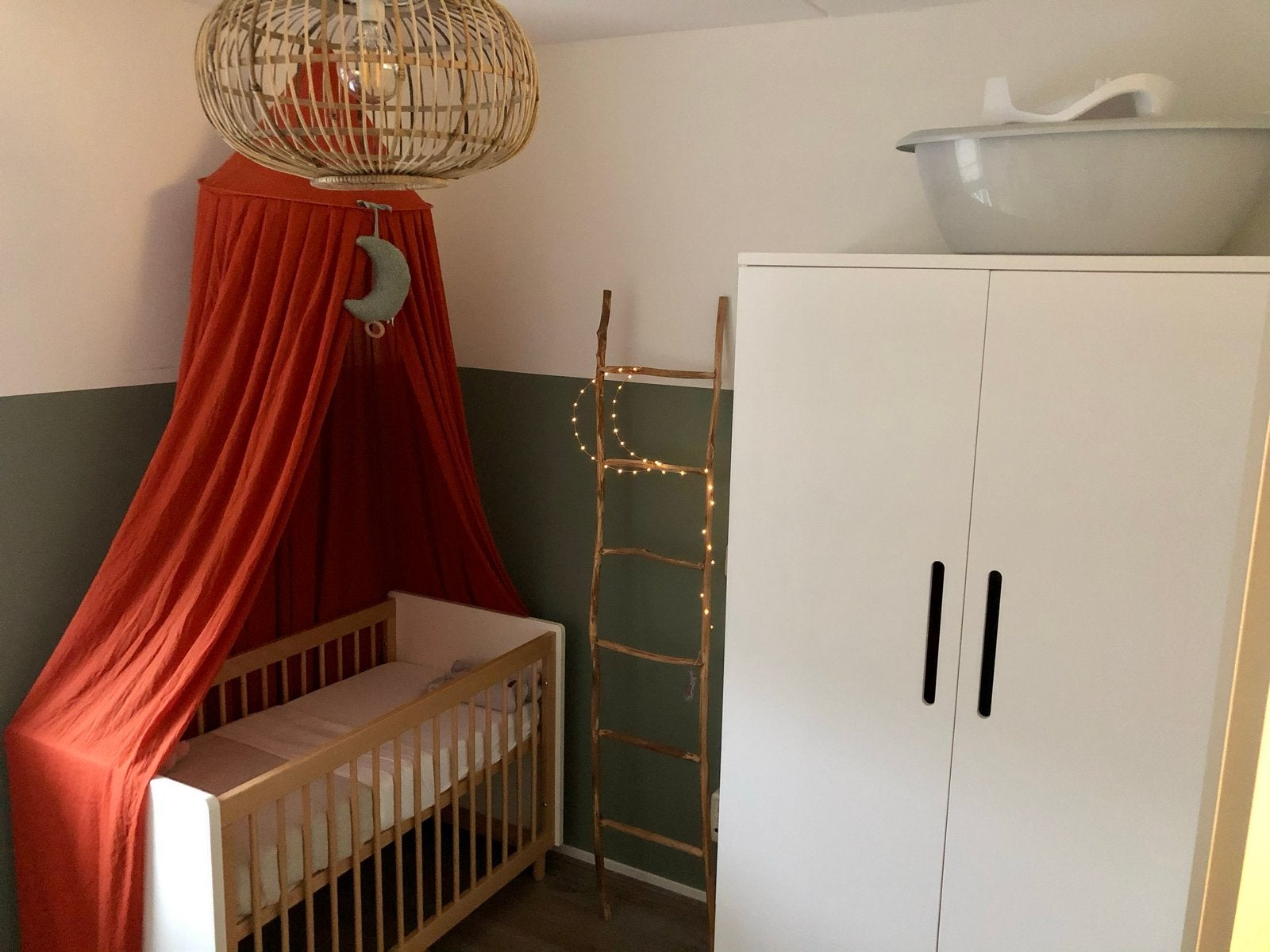 Mooie roestkleur klamboe voor baby- of kinderkamer, Ophalen, Gebruikt, Klamboe