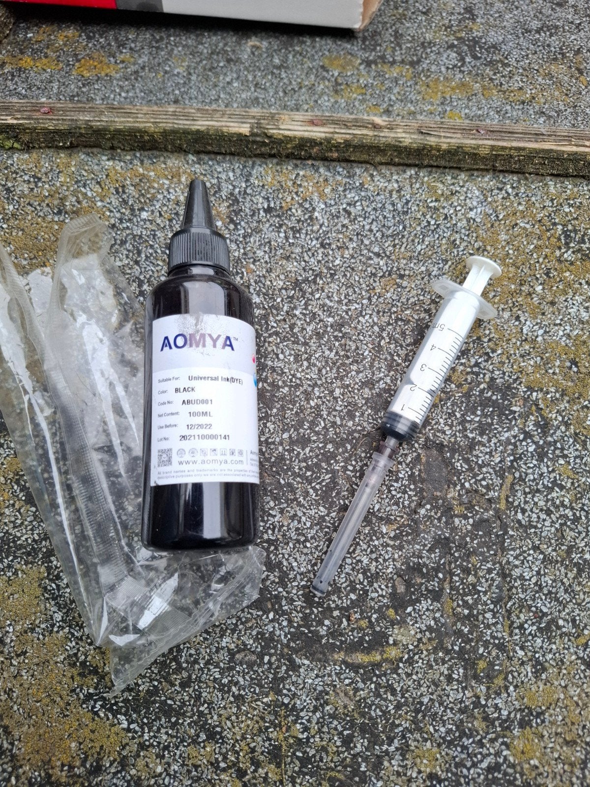 AOMYA Universele Zwarte Inkt (100ml) met Spuit, Ophalen of Verzenden, Gebruikt, Overige typen, AOMYA