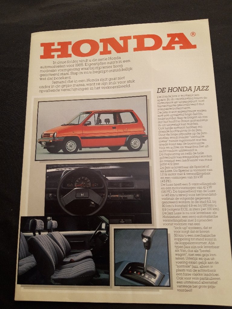 folder Honda programma 1985 – Nederlands, Ophalen of Verzenden, Zo goed als nieuw, Honda