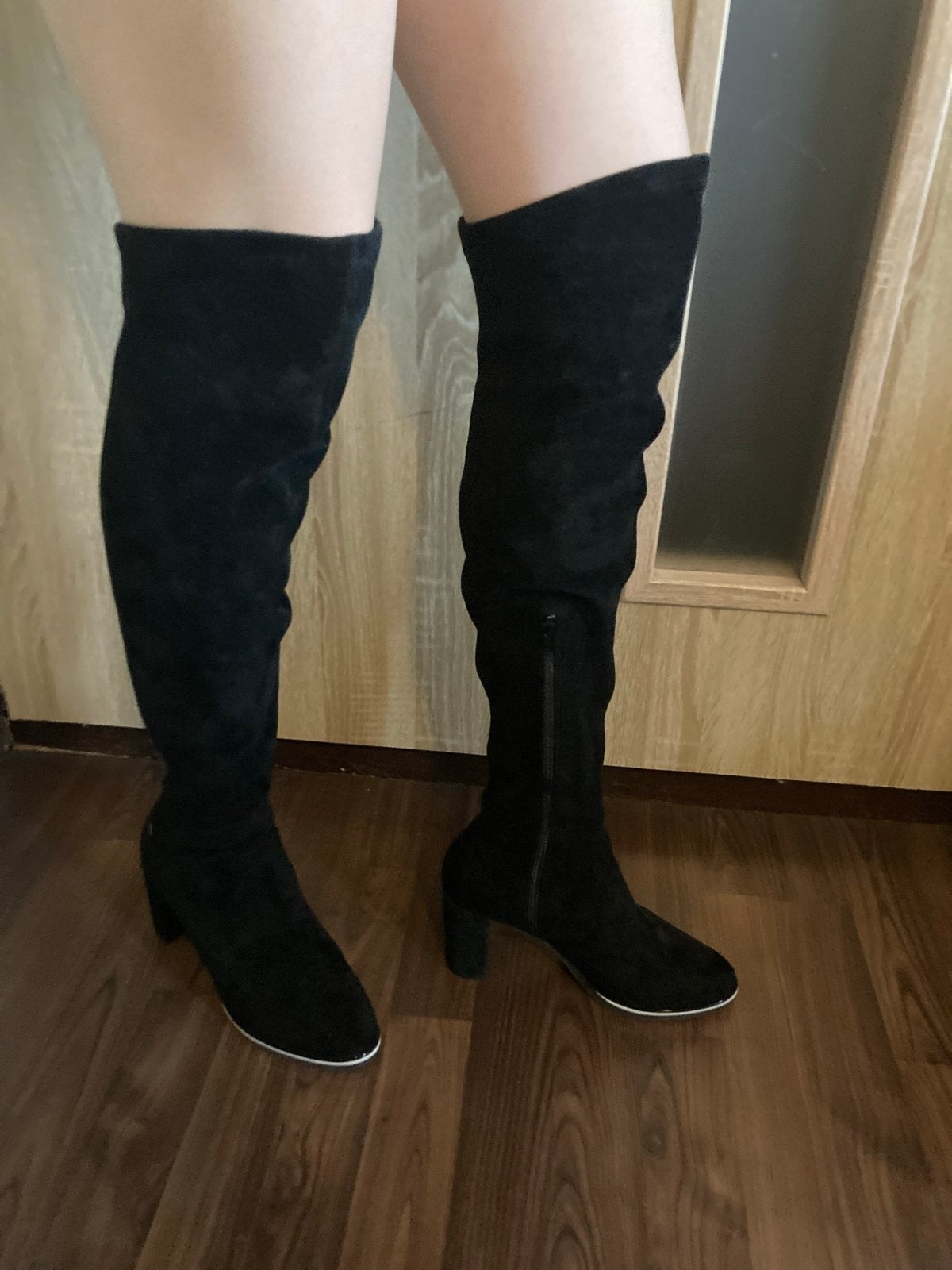 Chique Zwarte Overknee Laarzen van Nathan - Maat 38, Kleding | Dames, Hoge laarzen, Verzenden, Zwart, Zo goed als nieuw