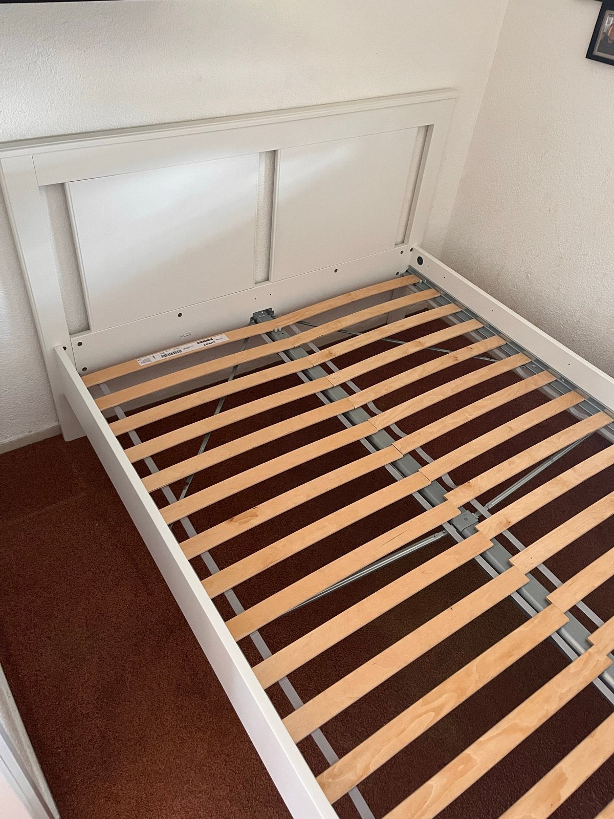 IKEA Songesand bed met Luroy lattenbodem (gratis matras), Huis en Inrichting, Slaapkamer | Bedden, Ophalen, Gebruikt, Wit, Tweepersoons