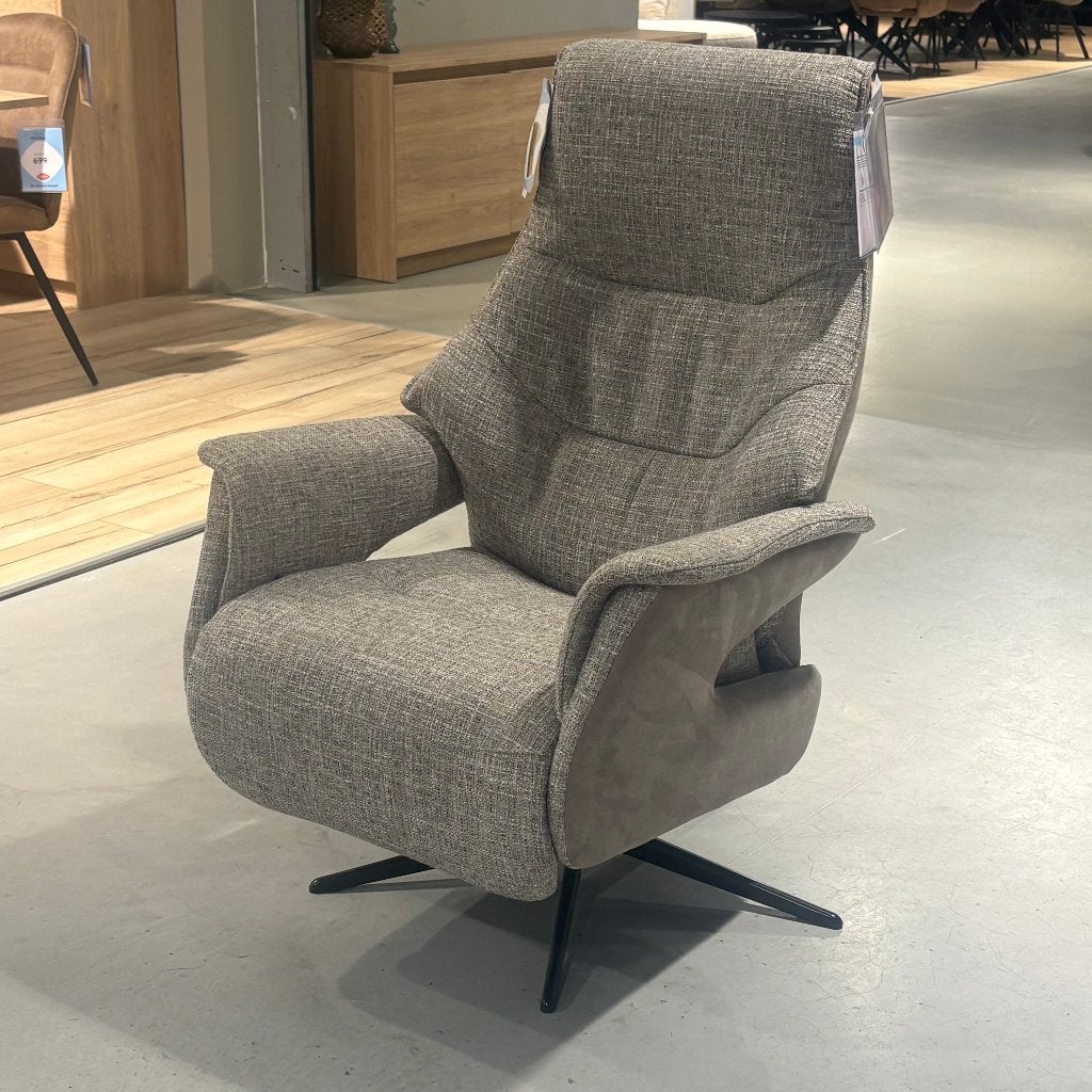 Relaxfauteuil Deming Profijt Meubel, Ophalen, 75 tot 100 cm, Zo goed als nieuw, Stof