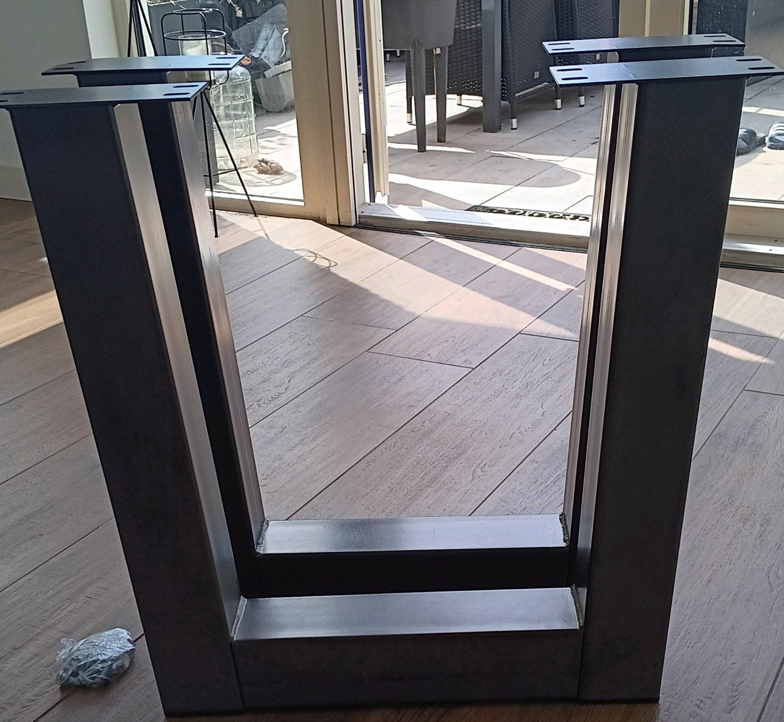 Tafelpoten in de kleur antraciet, Huis en Inrichting, Tafelonderdelen, Ophalen, Tafelpoot, 50 tot 100 cm, 50 tot 100 cm