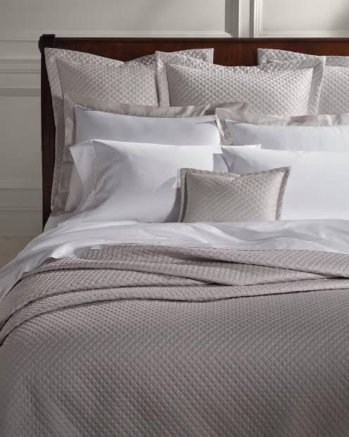 Ralph Lauren Home Argyle Platinum bedsprei en 2 kussenhoezen, Ophalen of Verzenden, Deken of Dekbed, Grijs, Nieuw