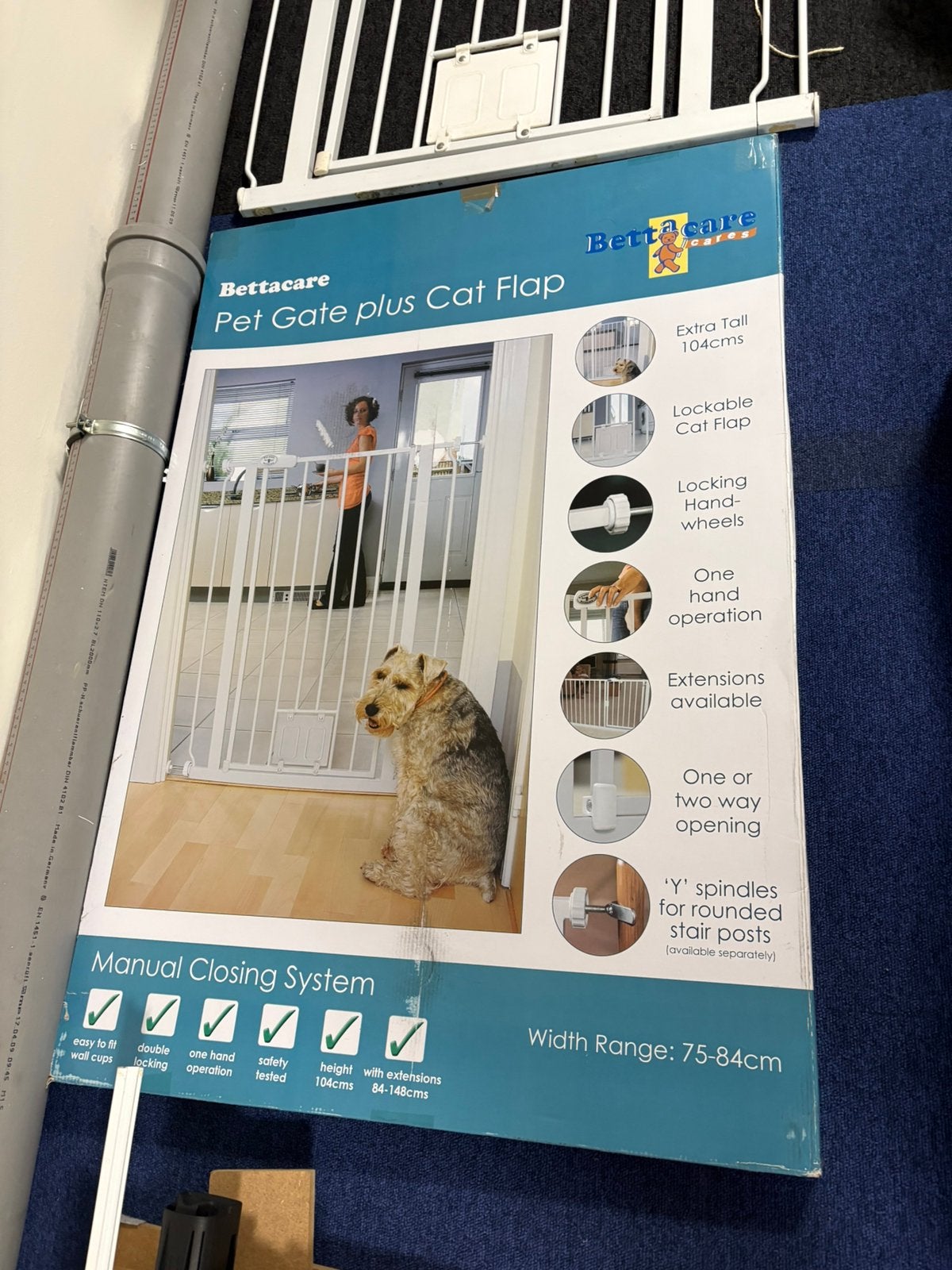 2 traphekjes met kattenluikje, Ophalen, Nieuw, Klemhekje, Metaal of IJzer