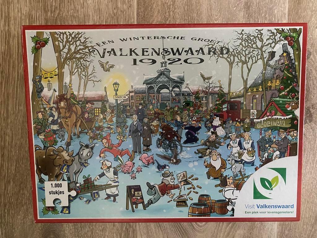 Puzzel 1000 st Valkenswaard 1920 Een wintersche groet, Ophalen, 500 t/m 1500 stukjes, Zo goed als nieuw, Legpuzzel