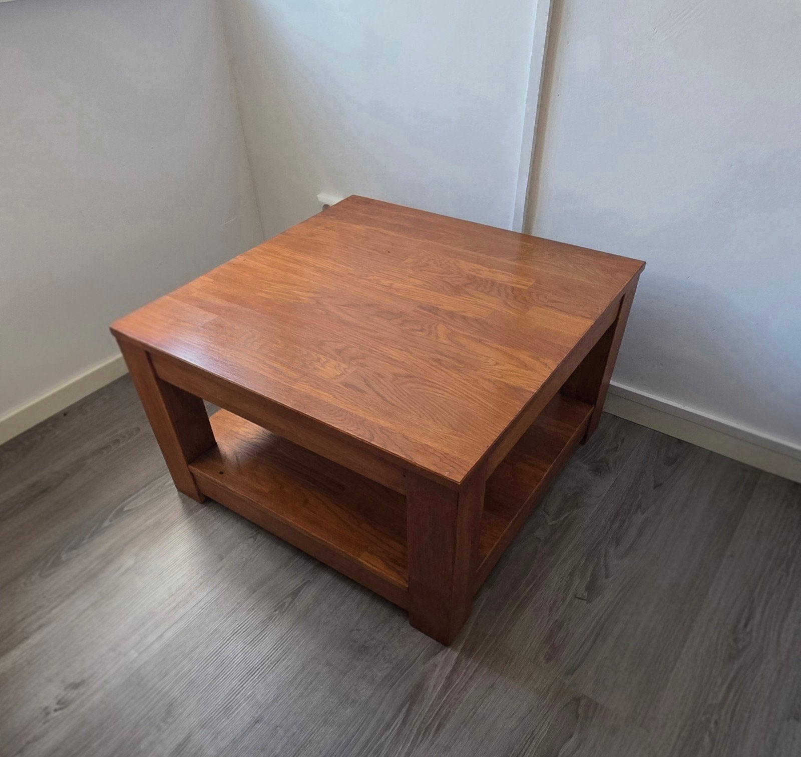Salontafel salon tafel eikenhout hout kersen, Huis en Inrichting, Ophalen, Vierkant, Eikenhout