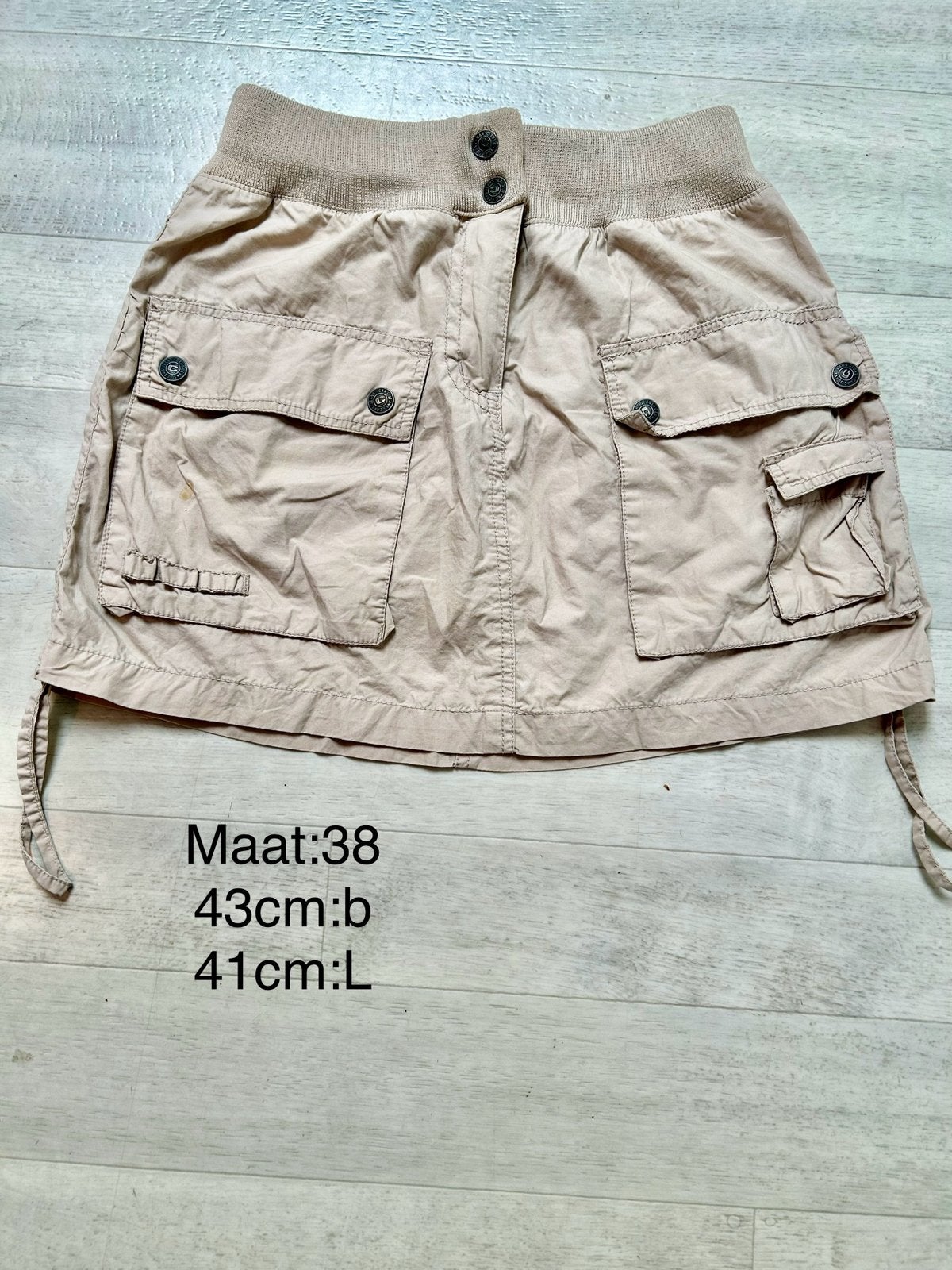 CARS Cargo Rokje Maat 38, Maat 38/40 (M), Beige, Ophalen of Verzenden, Gedragen