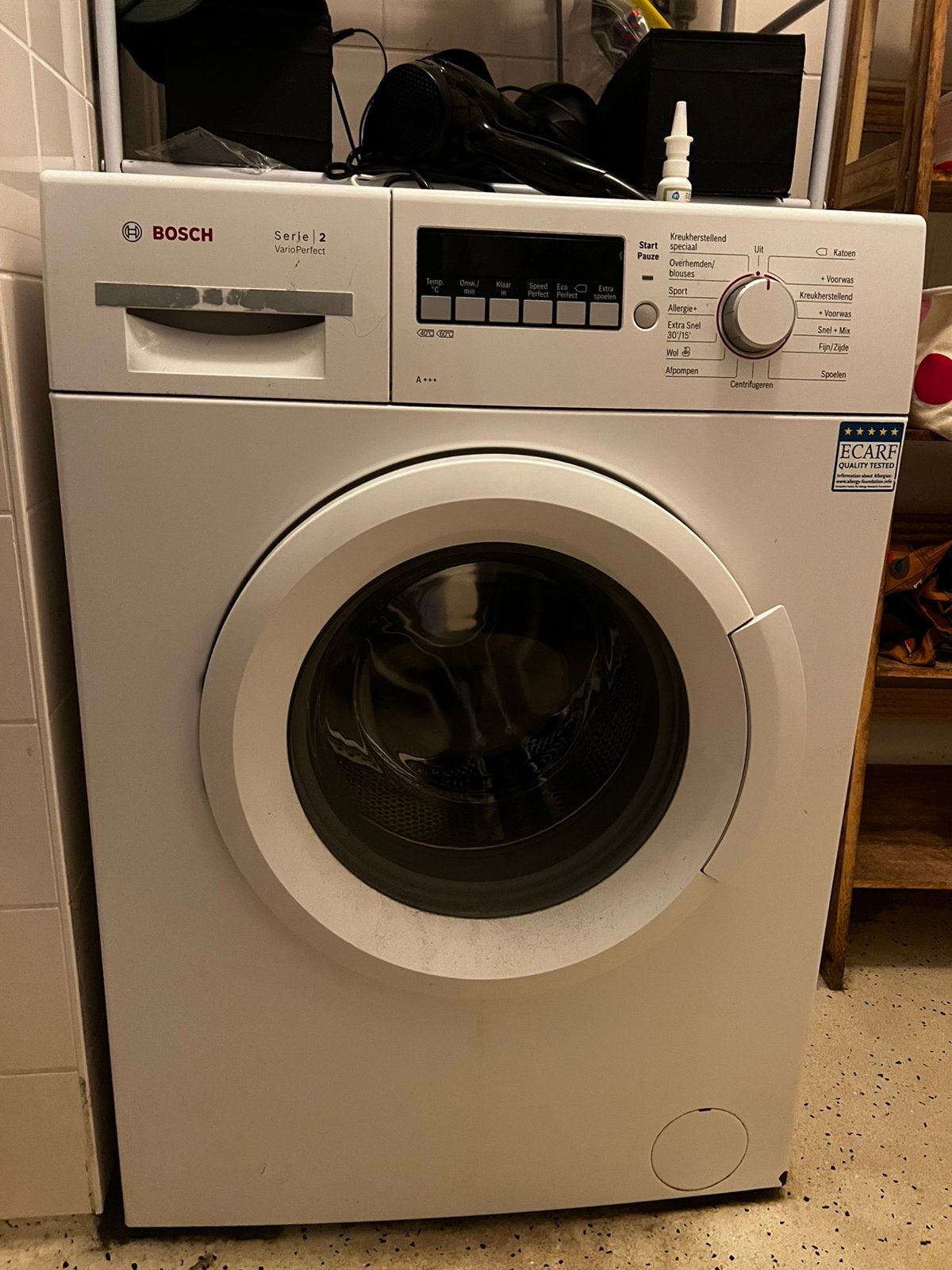 Bosch wasmachine - werkt goed, Witgoed en Apparatuur, Wasmachines, Ophalen, Gebruikt, Handwasprogramma, Voorlader