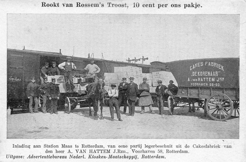 703-059-025 Rookt Van Rossem's Troost Inlading aan Station, Verzamelen, Ophalen of Verzenden, Voor 1920, Zuid-Holland